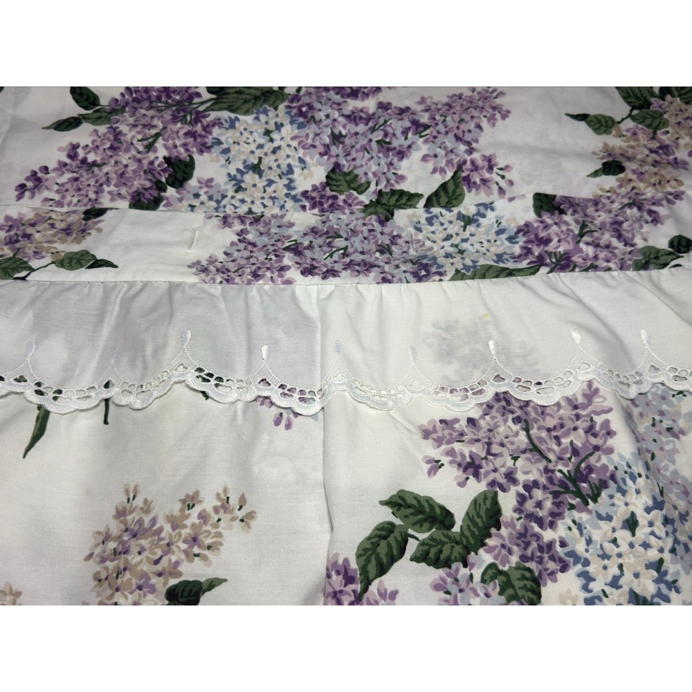 Waverly Fieldcrest Shower Curtain Spring Lilac Floral Cottage Shabby Chic Purple